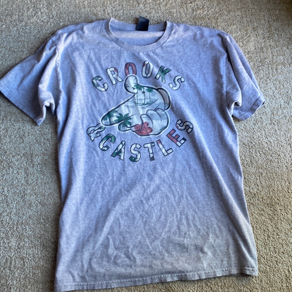 Mens “Crooks & Castles” Grey T-Shirt Size M